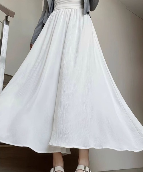 mielu(ミエル)の「エアリーボリュームフレアパンツ(その他パンツ・レディース・ブラック/ホワイト・LARGE/MEDIUM)」の3枚目の写真