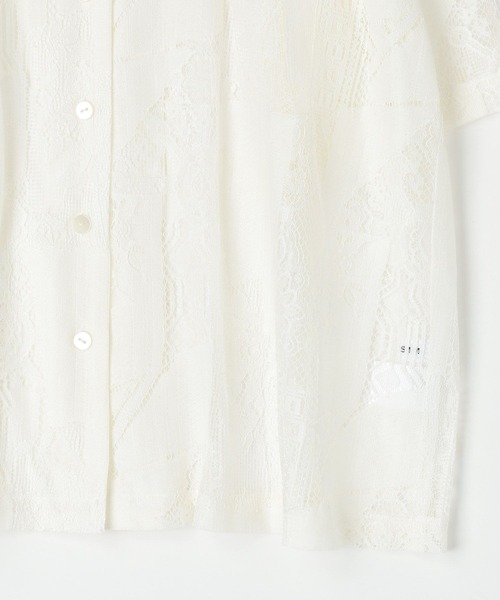 LEPSIM（レプシィム）の「レースパッチワークシャツ/SS　647563（シャツ/ブラウス・レディース・ブラック/オフホワイト・FREE）」の6枚目の写真