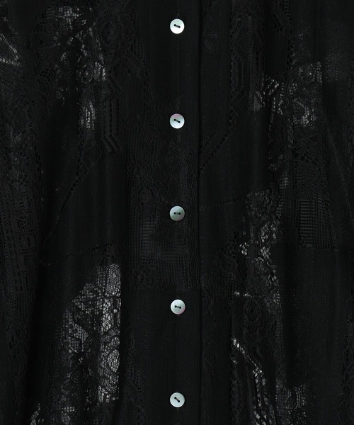 LEPSIM（レプシィム）の「レースパッチワークシャツ/SS　647563（シャツ/ブラウス・レディース・ブラック/オフホワイト・FREE）」の9枚目の写真