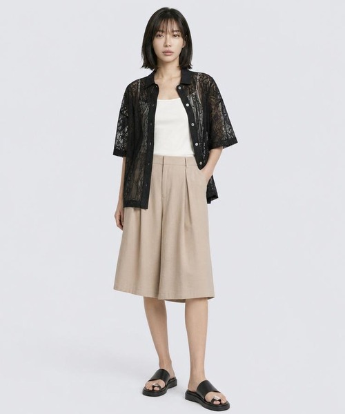 LEPSIM（レプシィム）の「レースパッチワークシャツ/SS　647563（シャツ/ブラウス・レディース・ブラック/オフホワイト・FREE）」の12枚目の写真