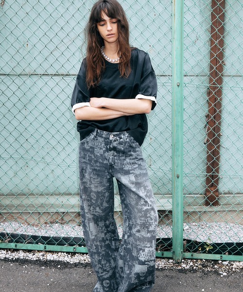 LE CIEL BLEU(ルシェルブルー)の「ウォールペーパープリントバレルジーンズ / Wallpaper Print Barrel Jeans(その他パンツ・レディース・マルチ・34/36/38)」の9枚目の写真