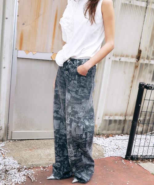 LE CIEL BLEU(ルシェルブルー)の「ウォールペーパープリントバレルジーンズ / Wallpaper Print Barrel Jeans(その他パンツ・レディース・マルチ・34/36/38)」の8枚目の写真