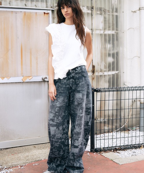 LE CIEL BLEU(ルシェルブルー)の「ウォールペーパープリントバレルジーンズ / Wallpaper Print Barrel Jeans(その他パンツ・レディース・マルチ・34/36/38)」の7枚目の写真