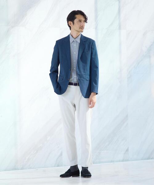 TAKEO KIKUCHI(タケオキクチ)の「播州織り 千鳥 半袖シャツ(シャツ/ブラウス・メンズ・ダークグレー/ライトグリーン/ブルー・04/03/02/01)」の12枚目の写真