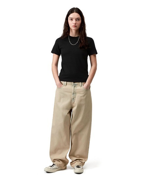 Carhartt WIP(カーハートダブリューアイピー)の「Carhartt WIP WOMEN'S S/S LUCA T-SHIRT(カーハートワークインプログレス ウィメンズショートスリーブルカTシャツ)(Tシャツ/カットソー・レディース・ホワイト/ブラック/パープル系・X-SMALL/SMALL)」の8枚目の写真