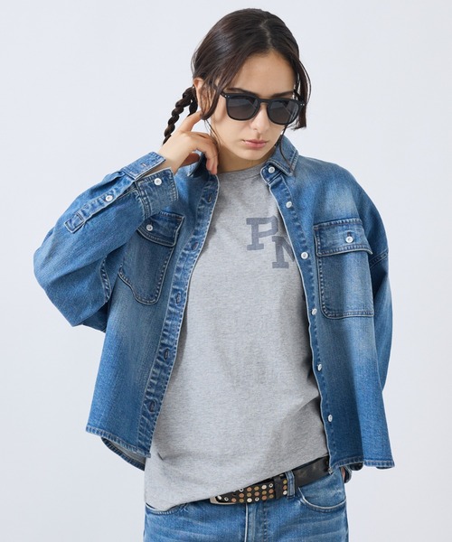 Rouge vif la cle(ルージュヴィフラクレ)の「【Healthy denim / ヘルシーデニム】Almond/デニムシャツ/【WEB限定】(ブルゾン・レディース・インディゴブルー・フリー)」の7枚目の写真