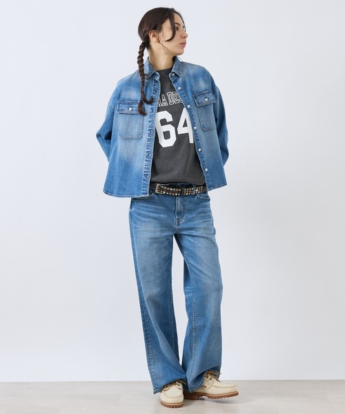 Rouge vif la cle(ルージュヴィフラクレ)の「【Healthy denim / ヘルシーデニム】Almond/デニムシャツ/【WEB限定】(ブルゾン・レディース・インディゴブルー・フリー)」の8枚目の写真