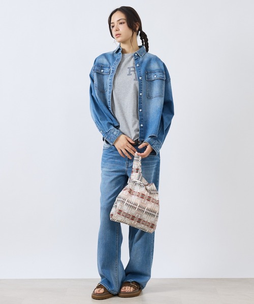 Rouge vif la cle(ルージュヴィフラクレ)の「【Healthy denim / ヘルシーデニム】Almond/デニムシャツ/【WEB限定】(ブルゾン・レディース・インディゴブルー・フリー)」の10枚目の写真