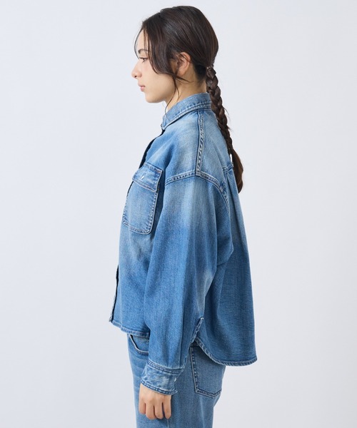 Rouge vif la cle(ルージュヴィフラクレ)の「【Healthy denim / ヘルシーデニム】Almond/デニムシャツ/【WEB限定】(ブルゾン・レディース・インディゴブルー・フリー)」の16枚目の写真