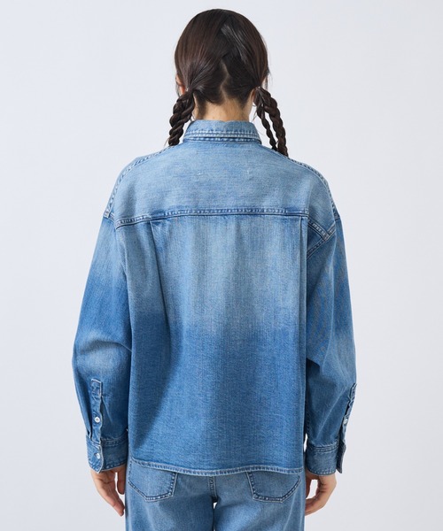 Rouge vif la cle(ルージュヴィフラクレ)の「【Healthy denim / ヘルシーデニム】Almond/デニムシャツ/【WEB限定】(ブルゾン・レディース・インディゴブルー・フリー)」の17枚目の写真