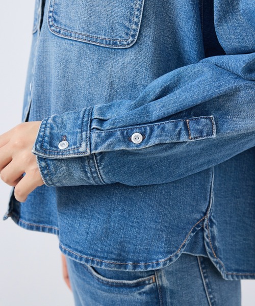 Rouge vif la cle(ルージュヴィフラクレ)の「【Healthy denim / ヘルシーデニム】Almond/デニムシャツ/【WEB限定】(ブルゾン・レディース・インディゴブルー・フリー)」の19枚目の写真