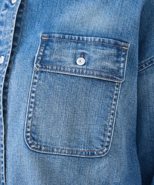 Rouge vif la cle(ルージュヴィフラクレ)の「【Healthy denim / ヘルシーデニム】Almond/デニムシャツ/【WEB限定】(ブルゾン・レディース・インディゴブルー・フリー)」の2枚目の写真