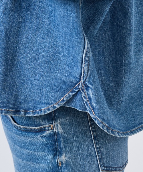 Rouge vif la cle(ルージュヴィフラクレ)の「【Healthy denim / ヘルシーデニム】Almond/デニムシャツ/【WEB限定】(ブルゾン・レディース・インディゴブルー・フリー)」の4枚目の写真