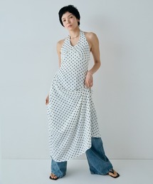 ドットホルダーネックドレス / Dot Halter Neck Dress