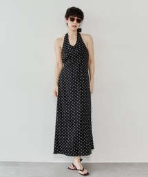 ドットホルダーネックドレス / Dot Halter Neck Dress