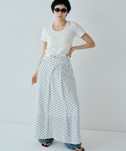 VION(ヴィオン)の「ドットホルダーネックドレス / Dot Halter Neck Dress(ワンピース・レディース・ホワイト/ブラック・FREE)」の16枚目の写真