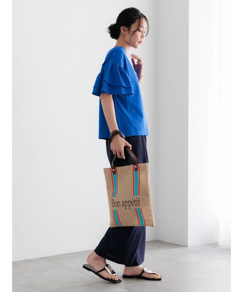 Te chichi(テチチ)の「【接触冷感/遮熱/吸水速乾】フリルスリーブビッグTシャツ(Tシャツ/カットソー・レディース・ブラック/ブルー/オフホワイト/チャコールグレー・F)」の11枚目の写真