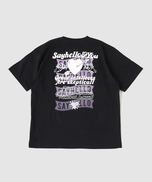 SAYHELLO(セイハロー)の「SAYHELLO / セイハロー And You Tee(Tシャツ/カットソー・メンズ・ブラック/ホワイト・LARGE/MEDIUM)」の3枚目の写真