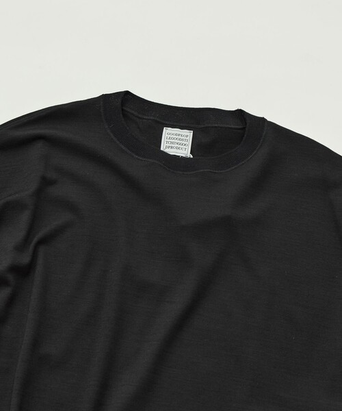 GOOD PEOPLE GOOD STITCHING GOOD PRODUCT（グッドピープルグッドスティッチンググッドプロダクト）の「【GOOD PEOPLE GOOD STITCHING GOOD PRODUCT/グッドピープルグッドスティッチンググッドプロダクト】Knit Crew Neck Half Sleeve Pull Over（Tシャツ/カットソー・メンズ・ブラック/ダークグレー・S/M/L）」の9枚目の写真