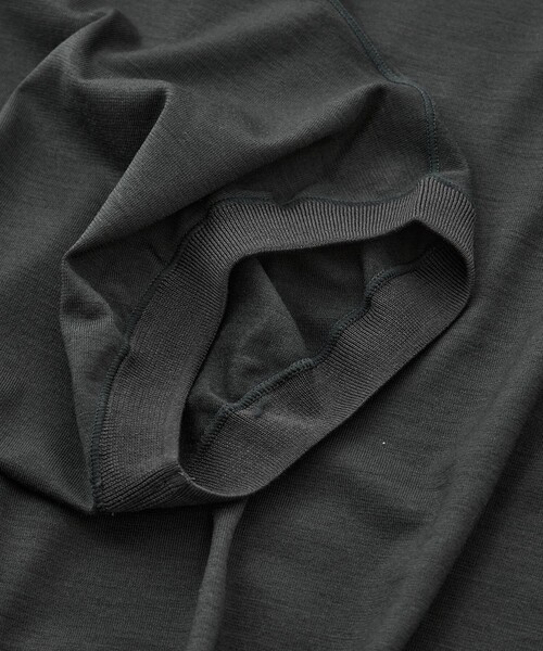 GOOD PEOPLE GOOD STITCHING GOOD PRODUCT（グッドピープルグッドスティッチンググッドプロダクト）の「【GOOD PEOPLE GOOD STITCHING GOOD PRODUCT/グッドピープルグッドスティッチンググッドプロダクト】Knit Crew Neck Half Sleeve Pull Over（Tシャツ/カットソー・メンズ・ブラック/ダークグレー・S/M/L）」の22枚目の写真