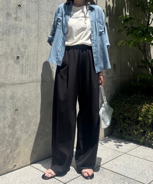 Jena espace merveilleux（ジェナ　エスパスメルヴェイユ）の「【高身長さん安心の丈感】ツイルカーブパンツ（その他パンツ・レディース・イエロー/アイボリー/ブラック・FREE）」の11枚目の写真