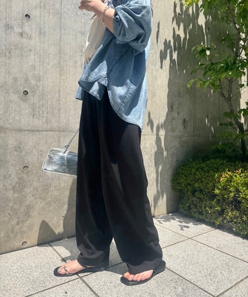 Jena espace merveilleux（ジェナ　エスパスメルヴェイユ）の「【高身長さん安心の丈感】ツイルカーブパンツ（その他パンツ・レディース・イエロー/アイボリー/ブラック・FREE）」の12枚目の写真
