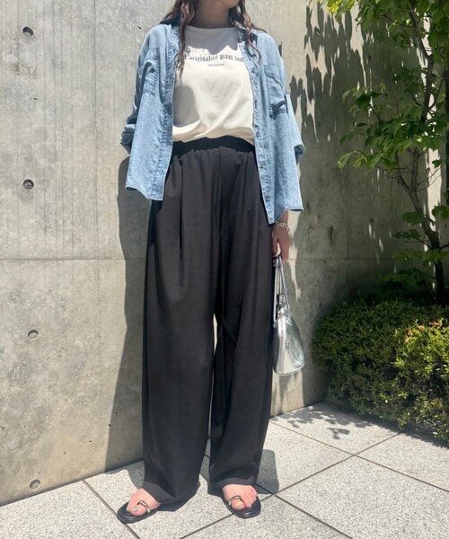 Jena espace merveilleux（ジェナ　エスパスメルヴェイユ）の「【高身長さん安心の丈感】ツイルカーブパンツ（その他パンツ・レディース・イエロー/アイボリー/ブラック・FREE）」の14枚目の写真