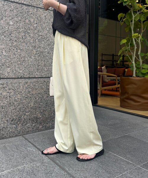 Jena espace merveilleux（ジェナ　エスパスメルヴェイユ）の「【高身長さん安心の丈感】ツイルカーブパンツ（その他パンツ・レディース・イエロー/アイボリー/ブラック・FREE）」の17枚目の写真
