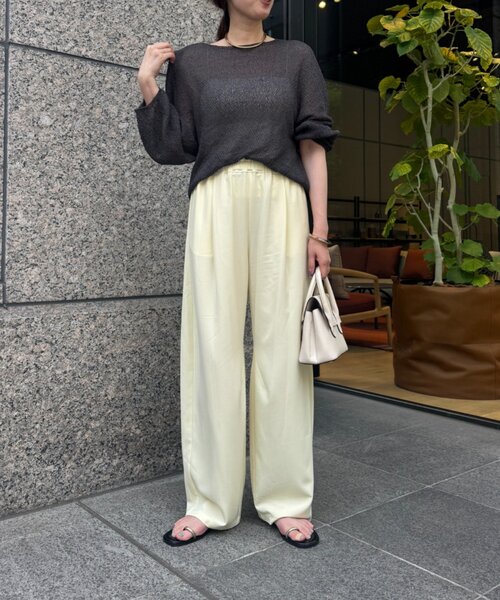Jena espace merveilleux（ジェナ　エスパスメルヴェイユ）の「【高身長さん安心の丈感】ツイルカーブパンツ（その他パンツ・レディース・イエロー/アイボリー/ブラック・FREE）」の19枚目の写真