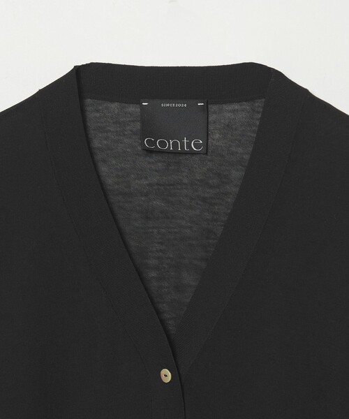 ミ*ー様 UNITED ARROWS conte コットンシアーVネックカーディ conte