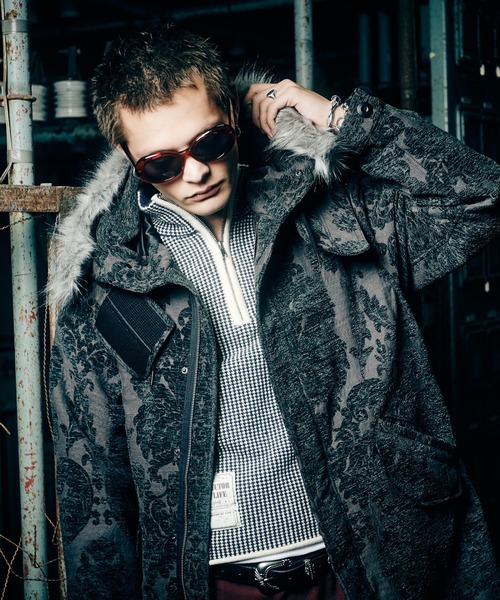 glamb（グラム）の「High Neck Half Zip Knit / ハイネックハーフジップニット（ニット/セーター・メンズ・ワイン/ホワイト・M/L）」の11枚目の写真