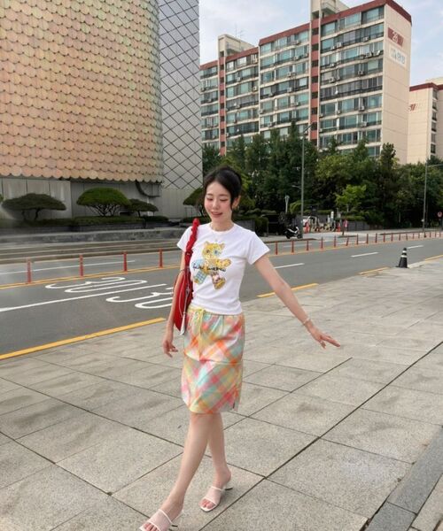 SINOON(シヌーン)の「Patchwork Beads Cat T-Shirt (White)(Tシャツ/カットソー・レディース・ホワイト・FREE)」の9枚目の写真