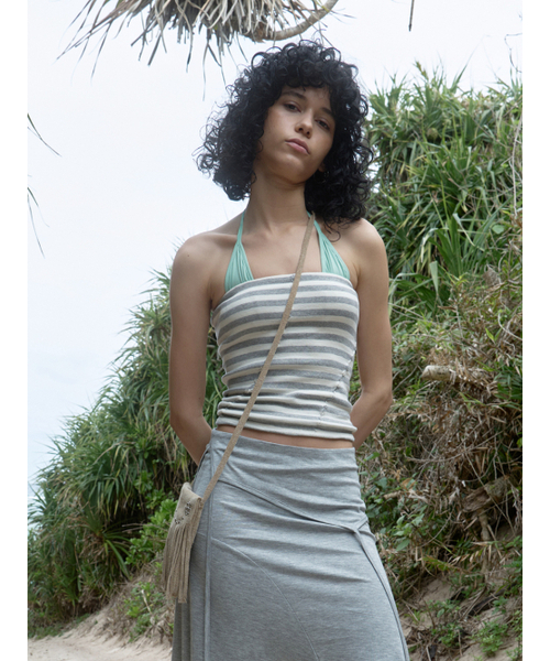 Kijun(キジュン)の「Stripe Rope Tube Top Melange Grey(Tシャツ/カットソー・レディース・その他・MEDIUM/SMALL)」の2枚目の写真