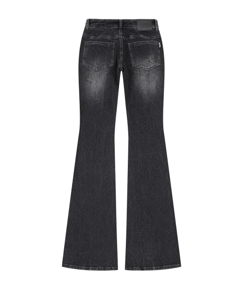 ORDINARY HOLIDAY（オーディナリー ホリデー）の「WASHED BOOTS CUT JEANS [BLACK]（デニムパンツ・レディース・その他・SMALL/MEDIUM）」の2枚目の写真