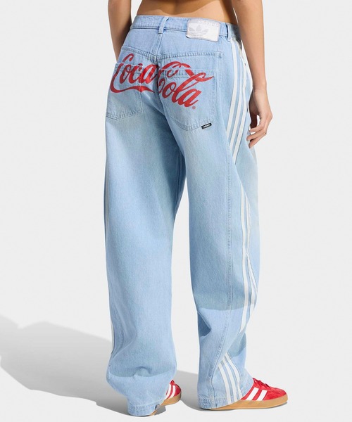 adidas（アディダス）の「adidas/アディダス ORI GFX BANANA PANTS バナナパンツ バレルパンツ テーパード ラインパンツ レディース 2026年 夏 夏服 秋服（デニムパンツ・レディース・ブルー・28inch/29inch/25inch/27inch）」の3枚目の写真