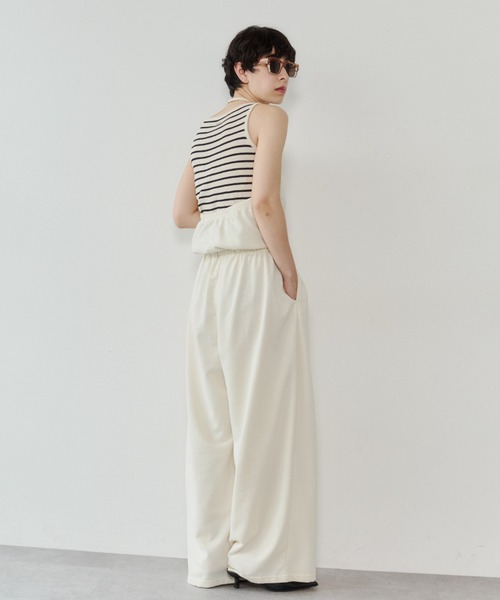 VION（ヴィオン）の「ボーダーニットタンク / Border Knit Tank（タンクトップ・レディース・ブラック/ベージュ・FREE）」の20枚目の写真