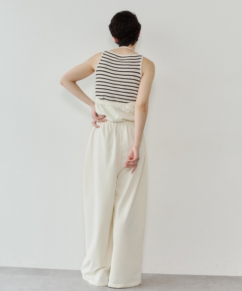 VION（ヴィオン）の「ボーダーニットタンク / Border Knit Tank（タンクトップ・レディース・ブラック/ベージュ・FREE）」の21枚目の写真