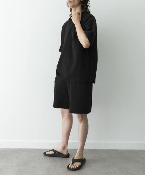 URBAN RESEARCH Sonny Label（アーバンリサーチサニーレーベル）の「カットシアサッカーショートスリーブTシャツ（Tシャツ/カットソー・メンズ・ブラック/ネイビー・MEDIUM/LARGE）」の7枚目の写真