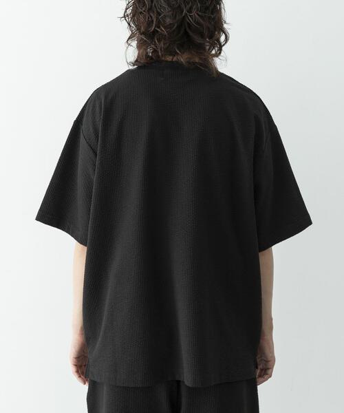 URBAN RESEARCH Sonny Label（アーバンリサーチサニーレーベル）の「カットシアサッカーショートスリーブTシャツ（Tシャツ/カットソー・メンズ・ブラック/ネイビー・MEDIUM/LARGE）」の11枚目の写真