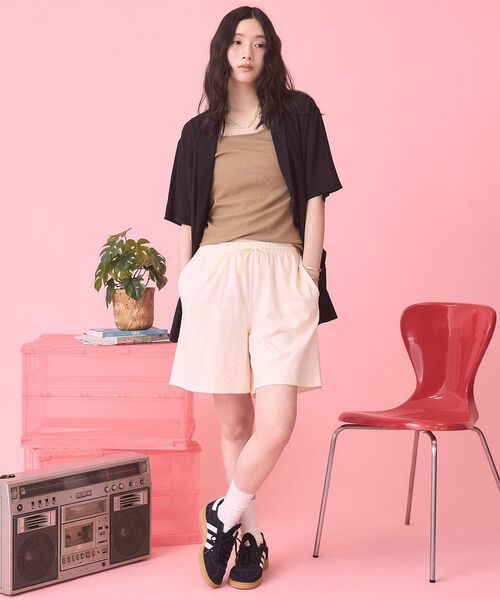 PENNEYS（ぺニーズ）の「【PENNEY'S】配色ポロ+ショートパンツ（セットアップ・レディース・ブラウン/アイボリー・FREE）」の18枚目の写真