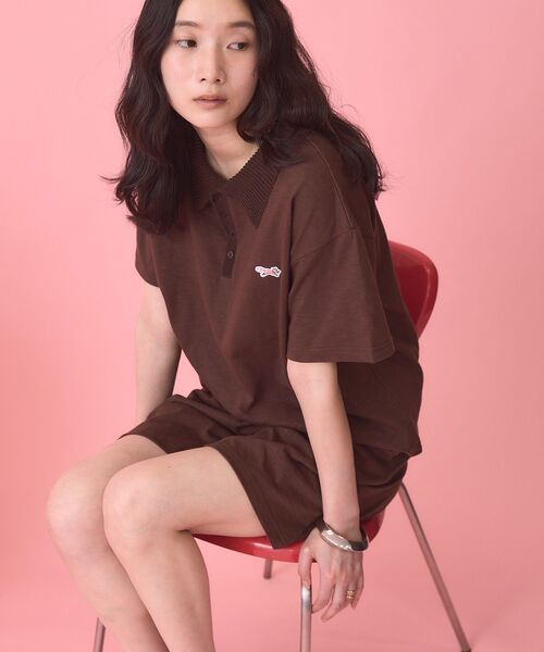 PENNEYS（ぺニーズ）の「【PENNEY'S】配色ポロ+ショートパンツ（セットアップ・レディース・ブラウン/アイボリー・FREE）」の22枚目の写真