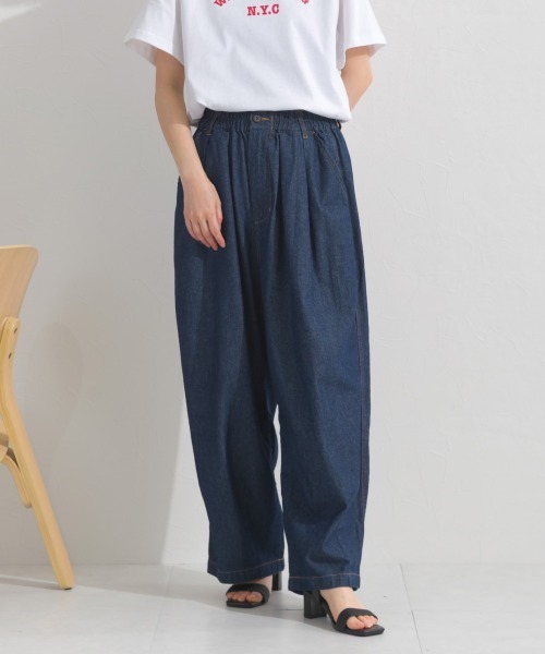OMNES(オムネス)の「ウォッシュ加工 デニムサーカスバルーンパンツ(デニムパンツ・レディース・インディゴブルー/キナリ/ブルー・LARGE/MEDIUM/X-LARGE)」の19枚目の写真