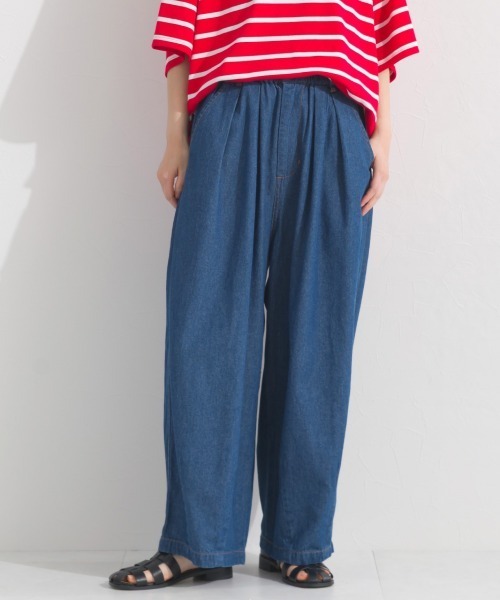 OMNES(オムネス)の「ウォッシュ加工 デニムサーカスバルーンパンツ(デニムパンツ・レディース・インディゴブルー/キナリ/ブルー・LARGE/MEDIUM/X-LARGE)」の14枚目の写真