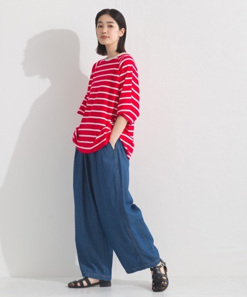 OMNES(オムネス)の「ウォッシュ加工 デニムサーカスバルーンパンツ(デニムパンツ・レディース・インディゴブルー/キナリ/ブルー・LARGE/MEDIUM/X-LARGE)」の11枚目の写真