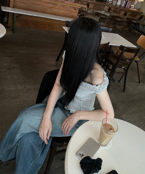 FAVORITO（ファヴォリート）の「ノースリーブブラウス（シャツ/ブラウス・レディース・ブルー/ホワイト・F）」の10枚目の写真