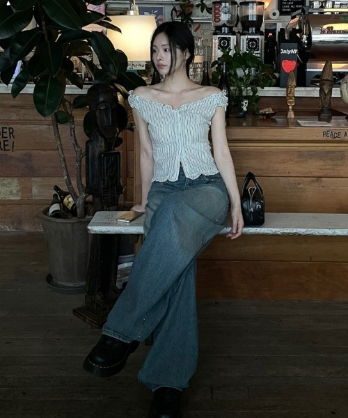 FAVORITO（ファヴォリート）の「ノースリーブブラウス（シャツ/ブラウス・レディース・ブルー/ホワイト・F）」の18枚目の写真