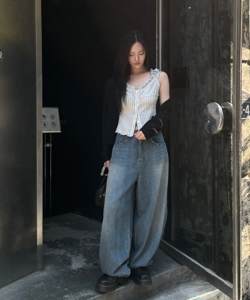FAVORITO（ファヴォリート）の「ノースリーブブラウス（シャツ/ブラウス・レディース・ブルー/ホワイト・F）」の20枚目の写真