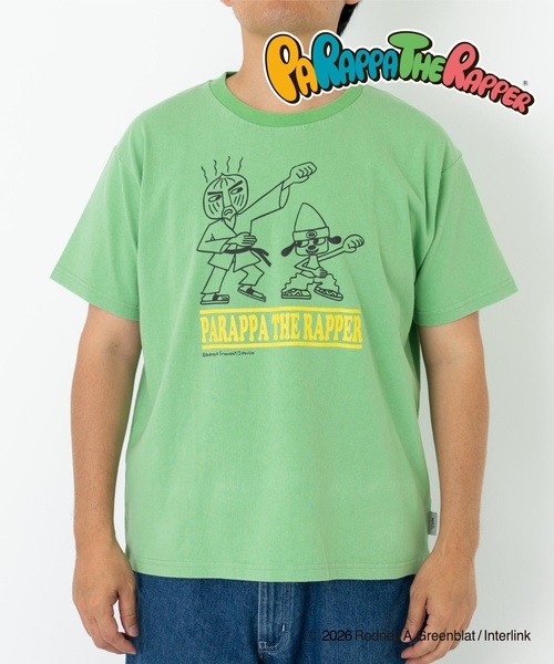 and D. petit main(アンドディープティマイン)の「【親子リンク】【パラッパラッパー】【DAD】カラーワイド配色ロゴ半袖Tシャツ(Tシャツ/カットソー・レディース・ターコイズブルー/グリーン/オレンジ・F)」の1枚目の写真