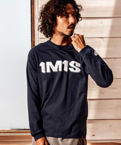 1minute 1second(ワンミニットワンセカンド)の「mlt5754-1M1S bold print long sleeve cut sew ロングスリーブTシャツ(1M26A290)(Tシャツ/カットソー・メンズ・ネイビー/ブラック×ホワイト/ブラック×ブルー/ホワイト・M/L/XL/S)」の22枚目の写真