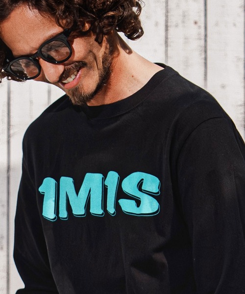 1minute 1second(ワンミニットワンセカンド)の「mlt5754-1M1S bold print long sleeve cut sew ロングスリーブTシャツ(1M26A290)(Tシャツ/カットソー・メンズ・ネイビー/ブラック×ホワイト/ブラック×ブルー/ホワイト・M/L/XL/S)」の18枚目の写真